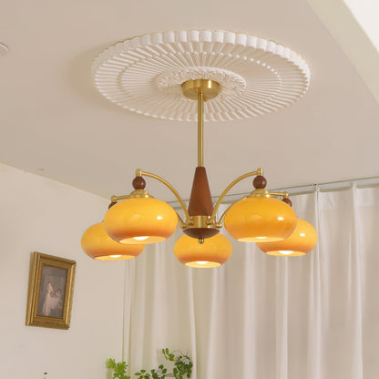 Künstlerische Kronleuchter-Pendelleuchte im Retro-Stil