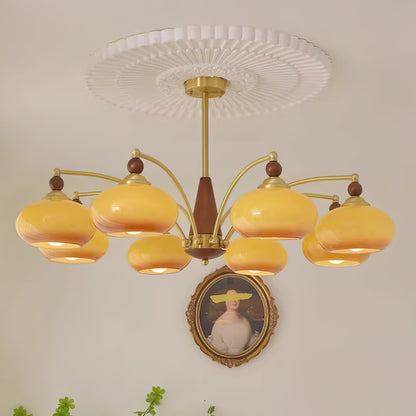 Künstlerische Kronleuchter-Pendelleuchte im Retro-Stil