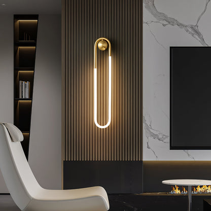 Minimalistische Wandleuchte im Loop-Design