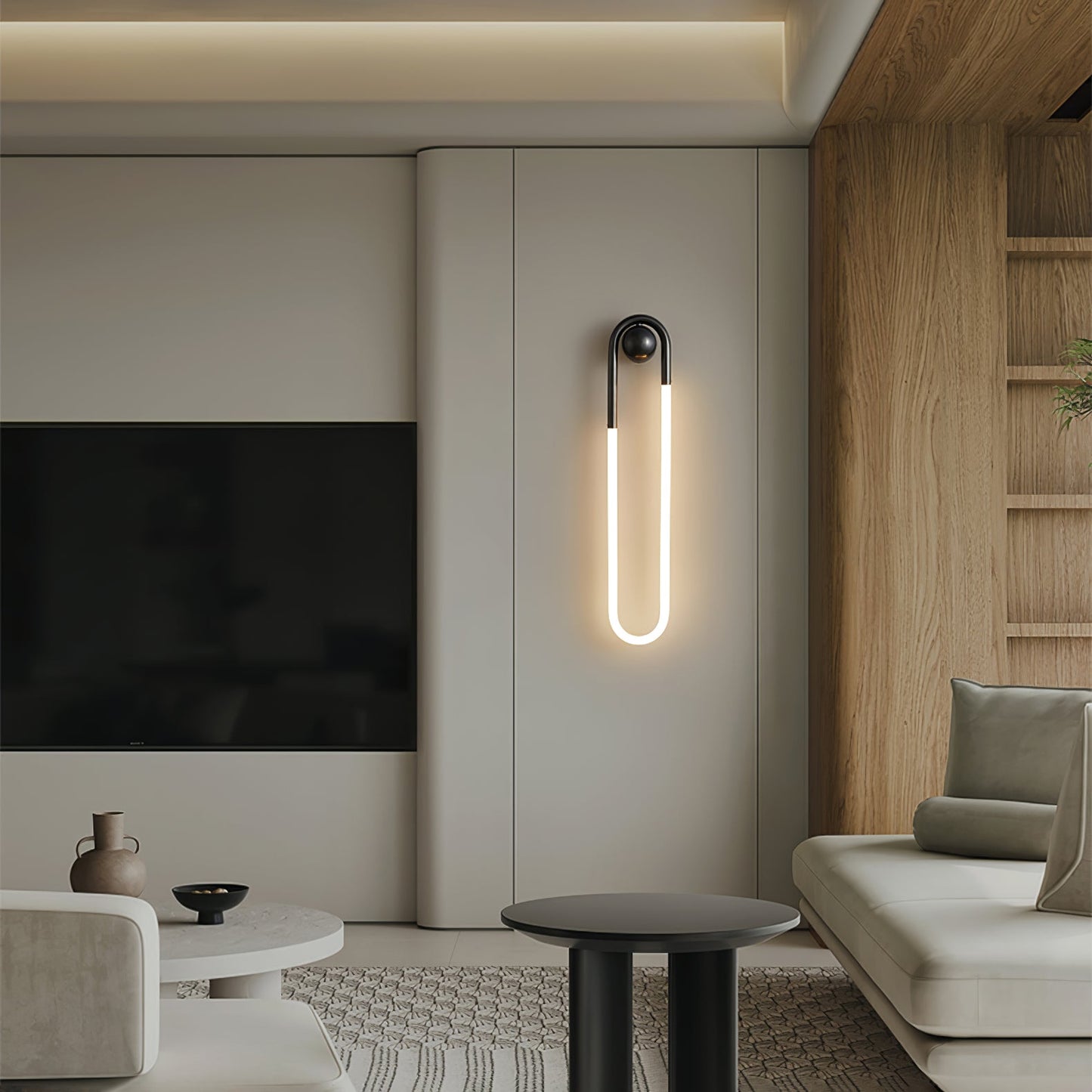 Minimalistische Wandleuchte im Loop-Design