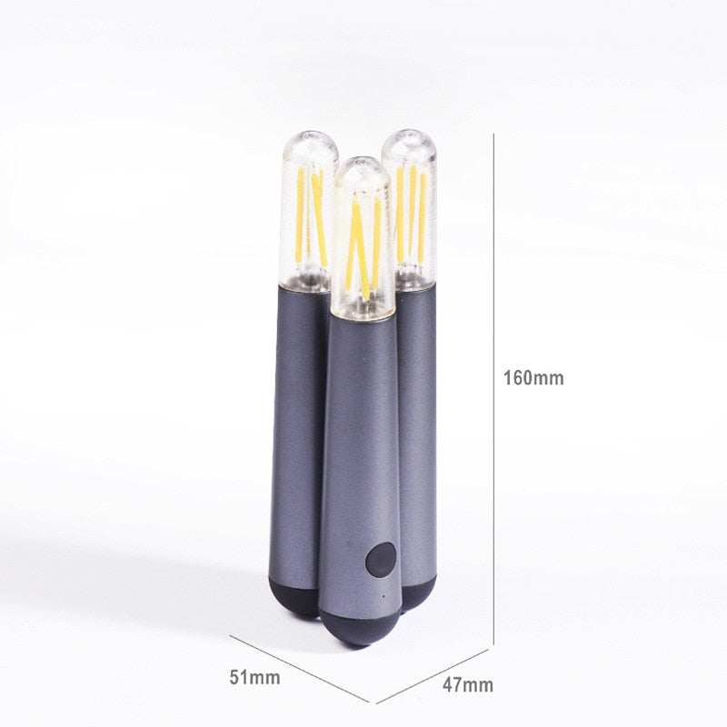 Leuchtstab: Minimalistische, Kabellose LED Tischlampe im Stab Entwurf