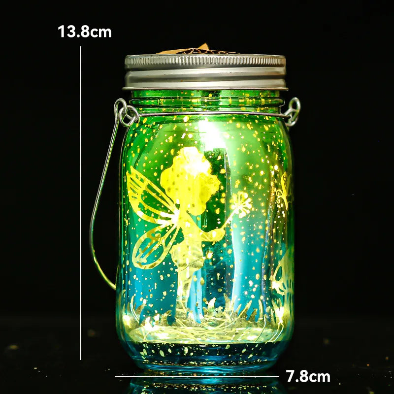 Solar Laterne Mit Hängelampe Im Einmachglas Design