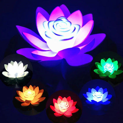 Schwimmende Lotus LED Garten Schwimmbad Leuchte