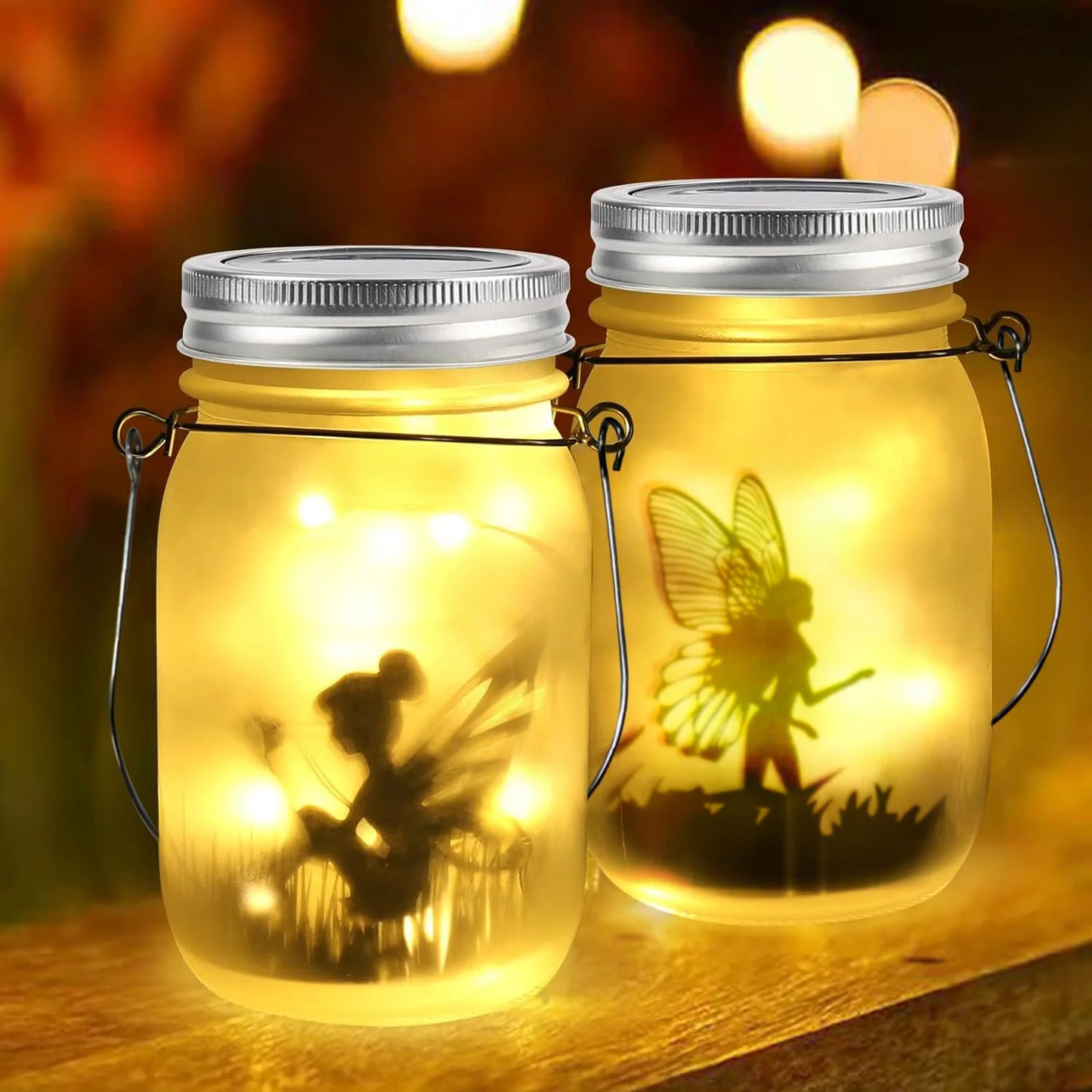 Solar Laterne Mit Hängelampe Im Einmachglas Design