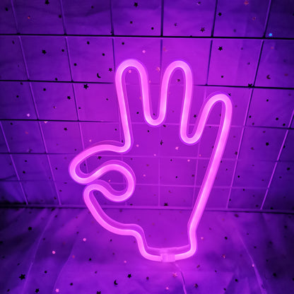 Benutzerdefinierte Frieden Hand LED Neon Zeichen