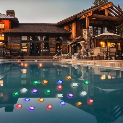 Schwimmende Lotus LED Garten Schwimmbad Leuchte