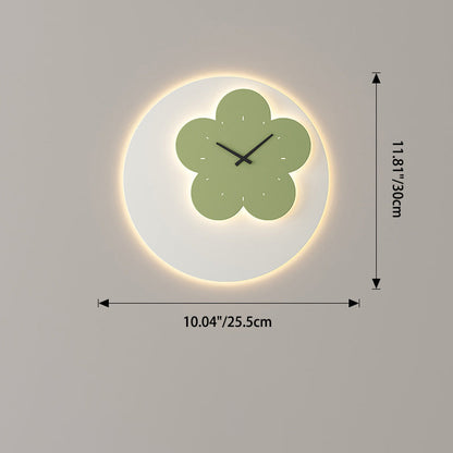 Moderne LED-Wandleuchte mit Uhrfunktion