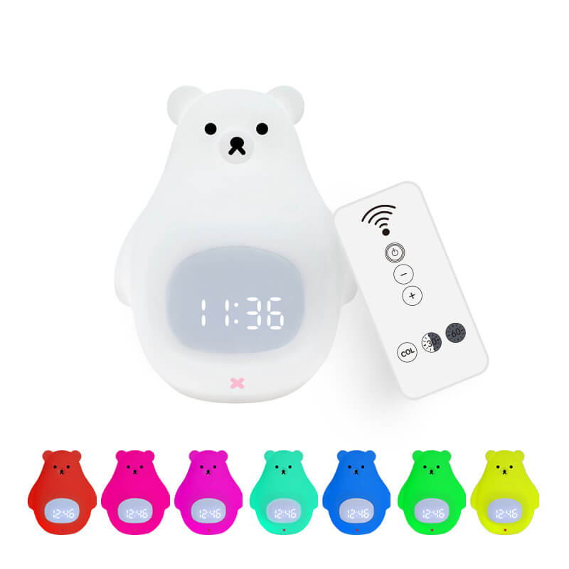 Nachtlicht Eisbär LED Wecker