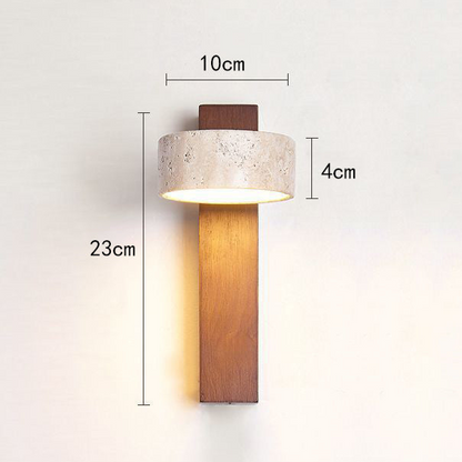 Minimalistische Wandleuchte in Cremeweiß