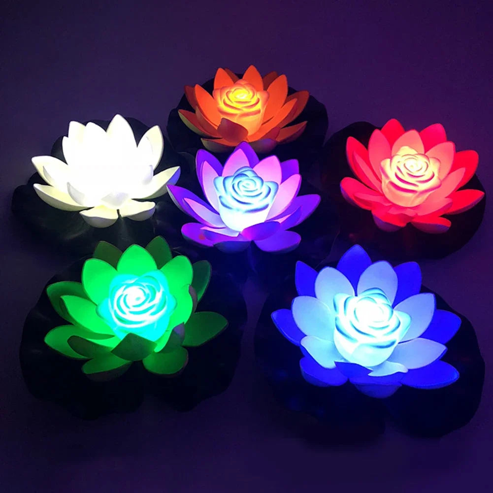 Schwimmende Lotus LED Garten Schwimmbad Leuchte