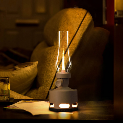 LaternenLeuchten: Vintage-inspirierte LED-Laterne mit warmem, flackerndem Licht