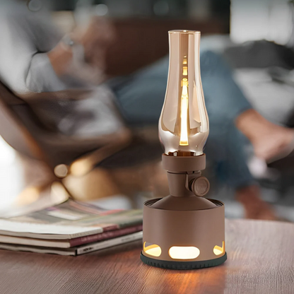 LaternenLeuchten: Vintage-inspirierte LED-Laterne mit warmem, flackerndem Licht
