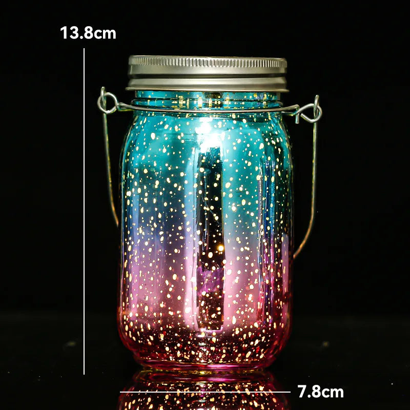 Solar Laterne Mit Hängelampe Im Einmachglas Design