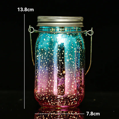 Solar Laterne Mit Hängelampe Im Einmachglas Design