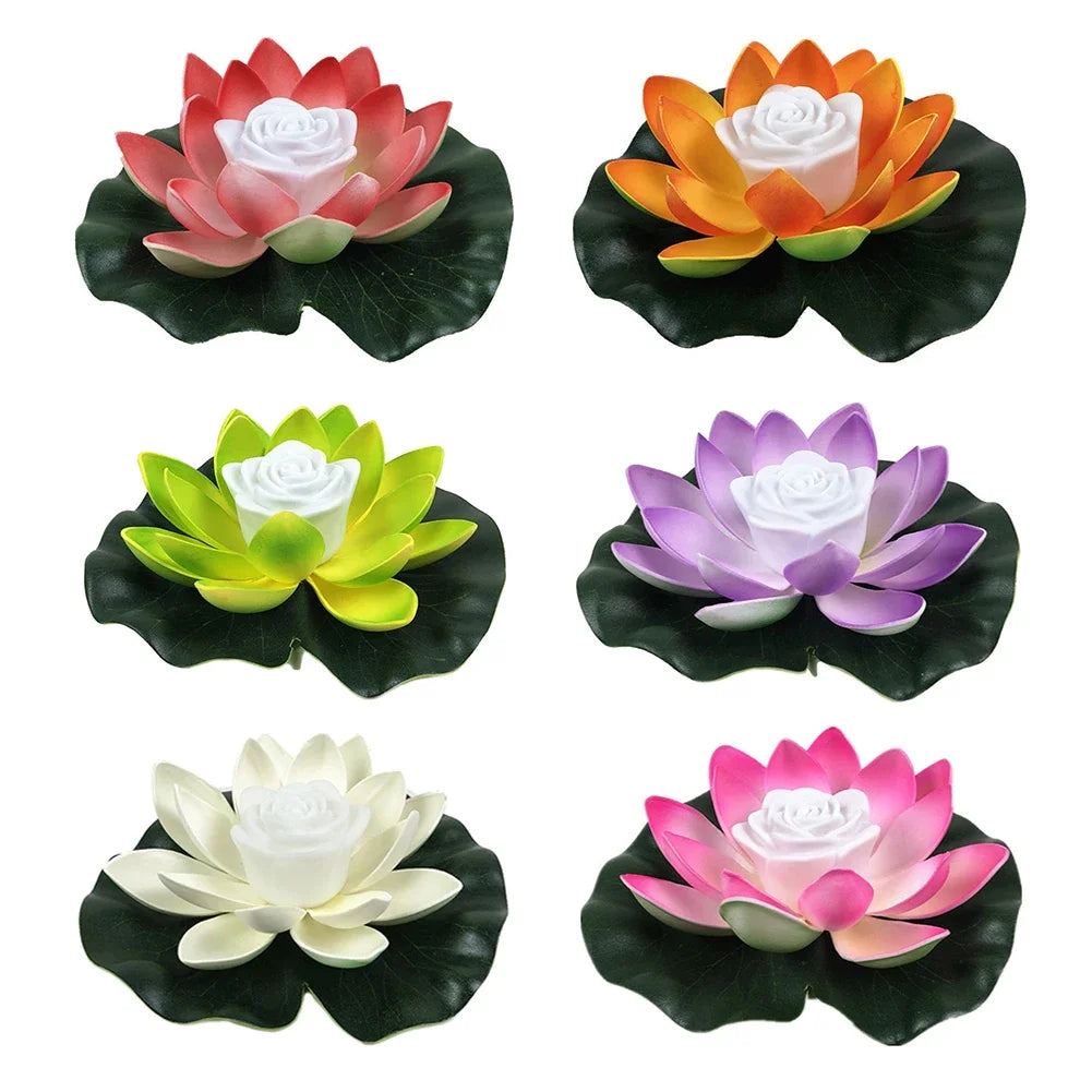Schwimmende Lotus LED Garten Schwimmbad Leuchte
