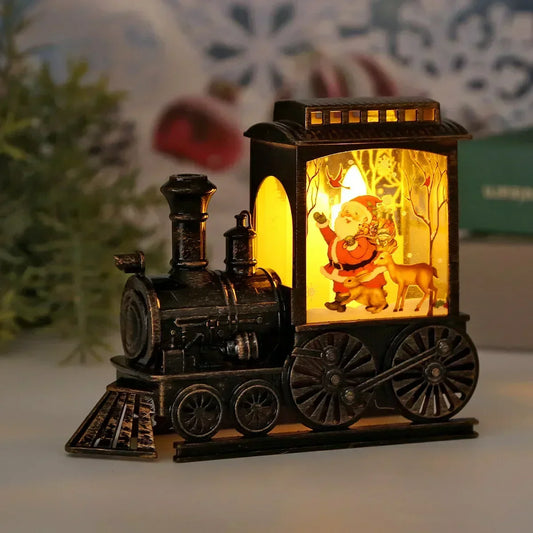 Weihnachtsdekoration im Eisenbahn-Stil