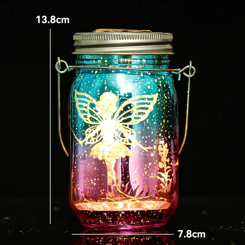 Solar Laterne Mit Hängelampe Im Einmachglas Design