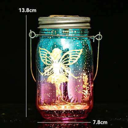 Solar Laterne Mit Hängelampe Im Einmachglas Design