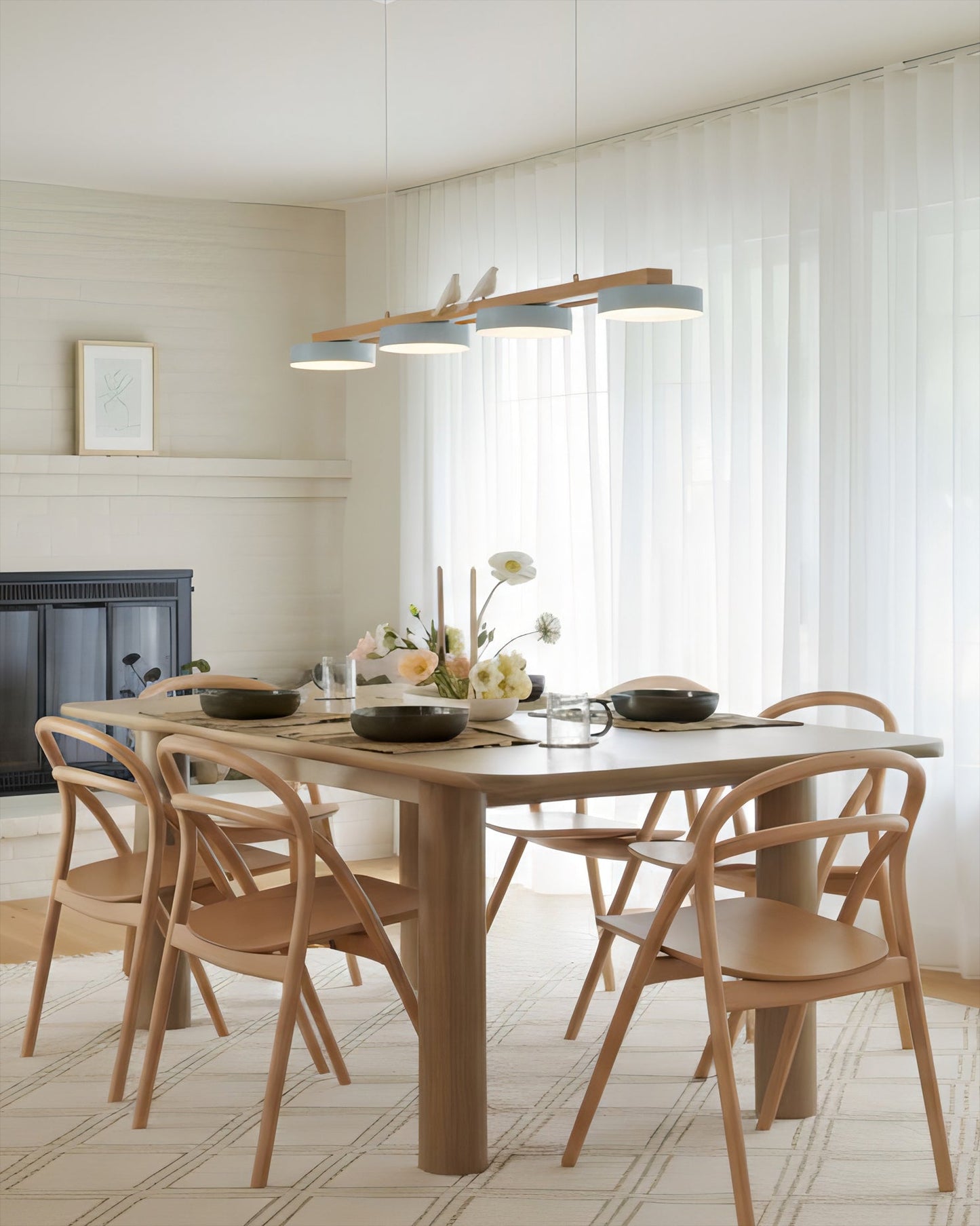 Moderne 4 Runde LED Pendelleuchte