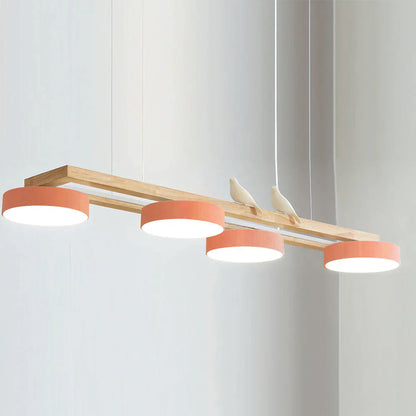 Moderne 4 Runde LED Pendelleuchte