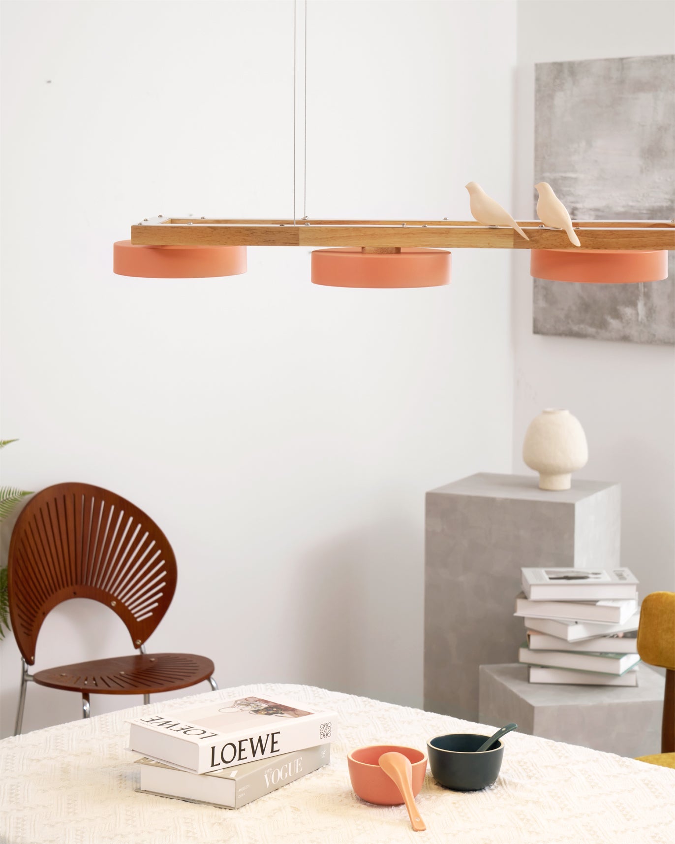 Moderne 4 Runde LED Pendelleuchte