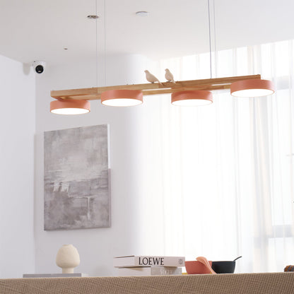 Moderne 4 Runde LED Pendelleuchte