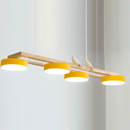 Moderne 4 Runde LED Pendelleuchte