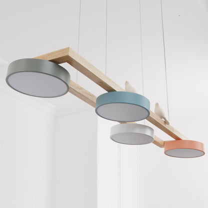 Moderne 4 Runde LED Pendelleuchte