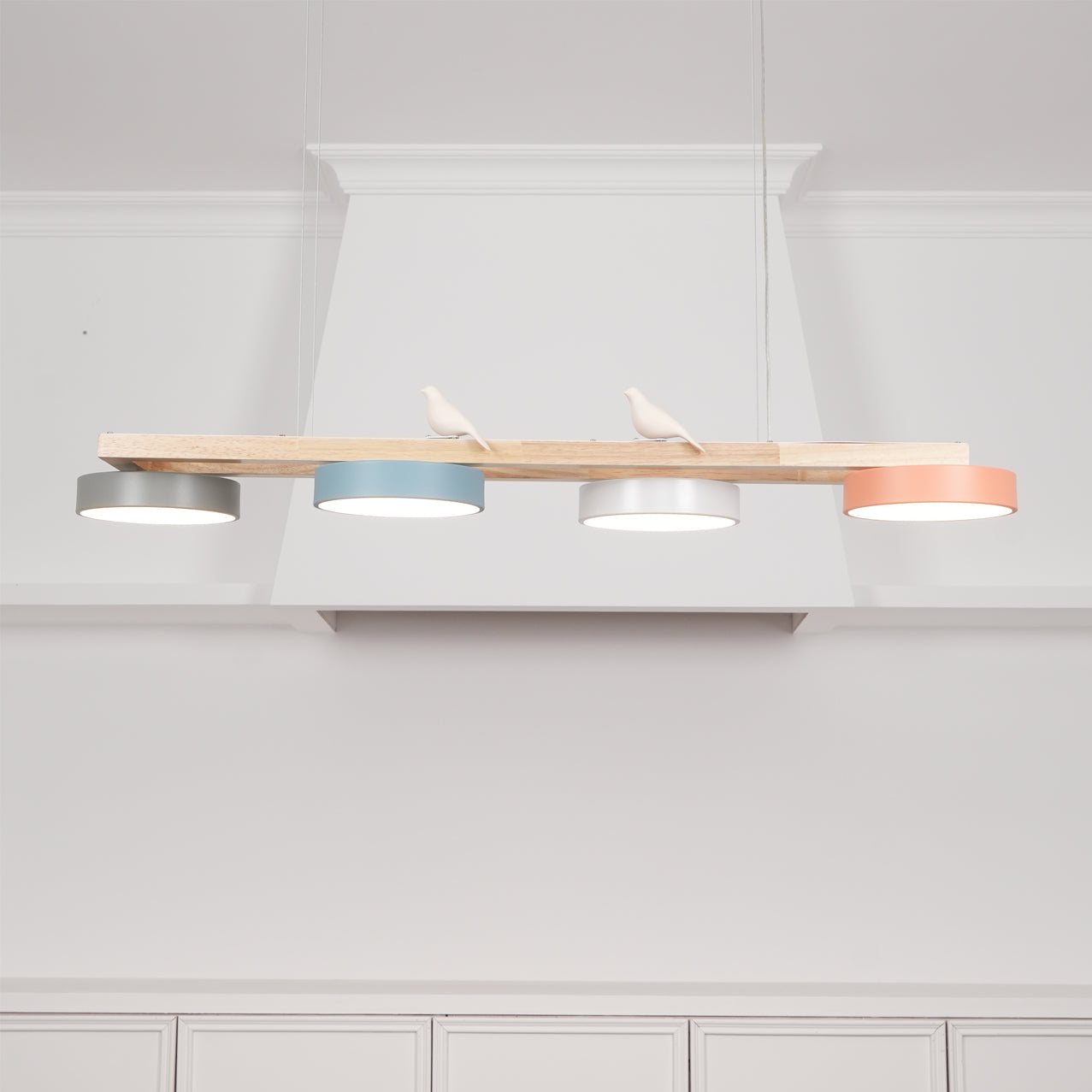 Moderne 4 Runde LED Pendelleuchte