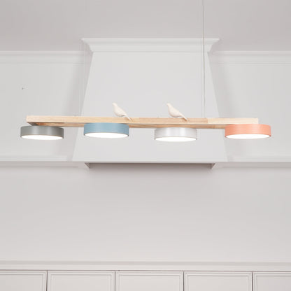 Moderne 4 Runde LED Pendelleuchte