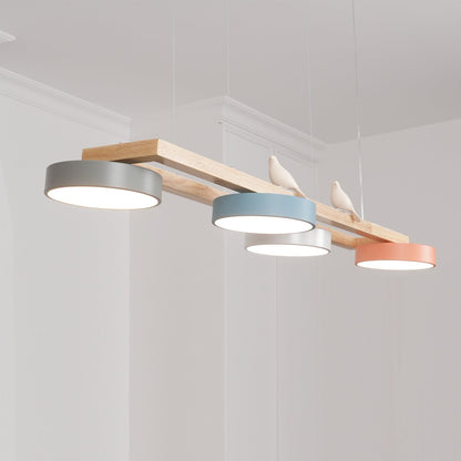 Moderne 4 Runde LED Pendelleuchte