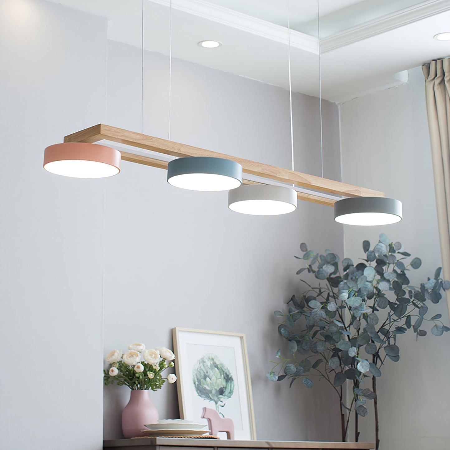 Moderne 4 Runde LED Pendelleuchte