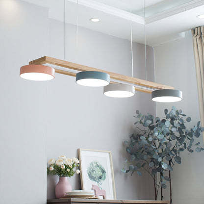 Moderne 4 Runde LED Pendelleuchte