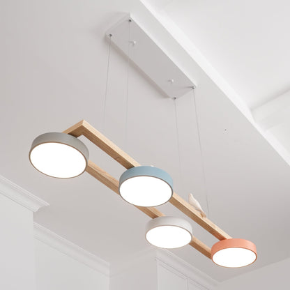 Moderne 4 Runde LED Pendelleuchte