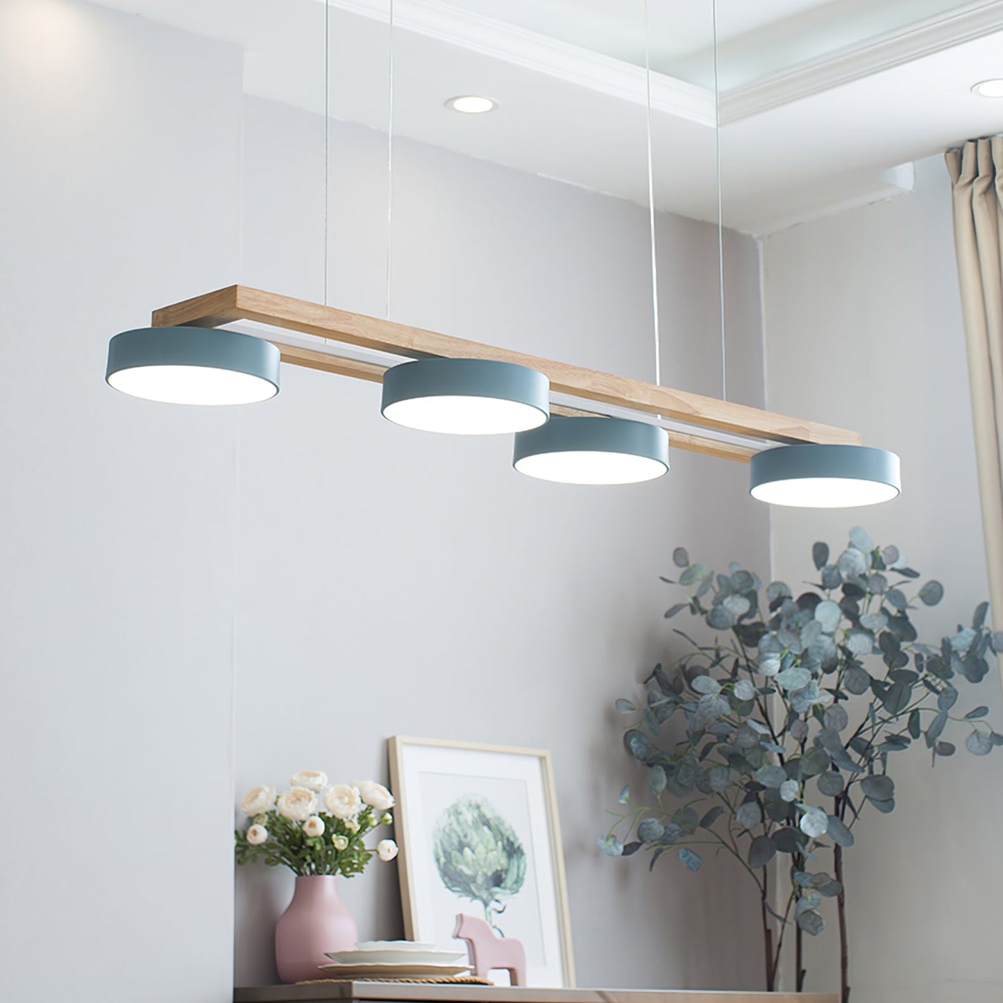 Moderne 4 Runde LED Pendelleuchte