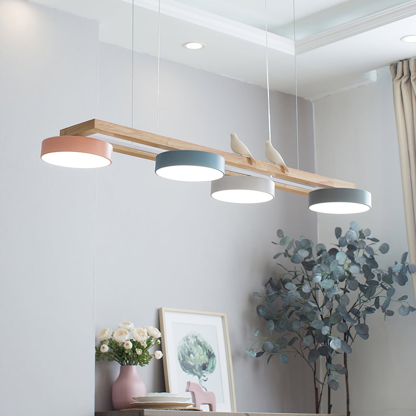 Moderne 4 Runde LED Pendelleuchte