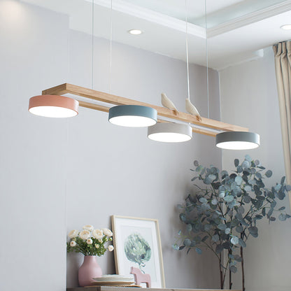 Moderne 4 Runde LED Pendelleuchte