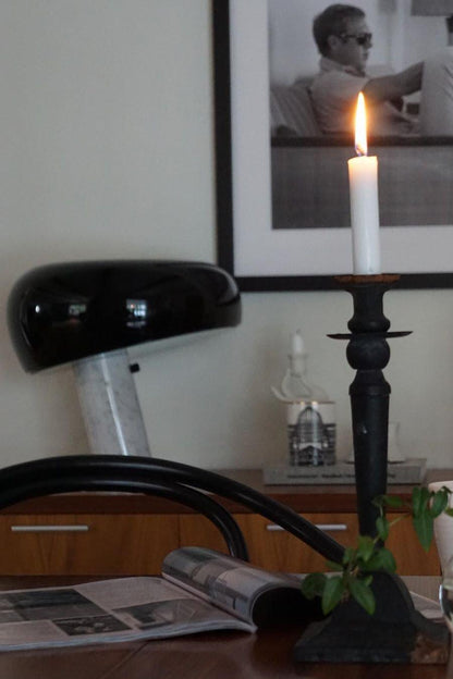SteinLumina: Tischlampe mit Edlem Marmorsockel