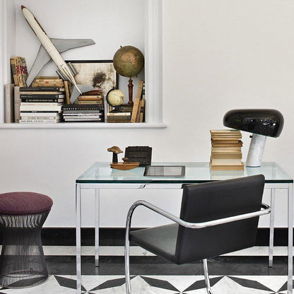 SteinLumina: Tischlampe mit Edlem Marmorsockel