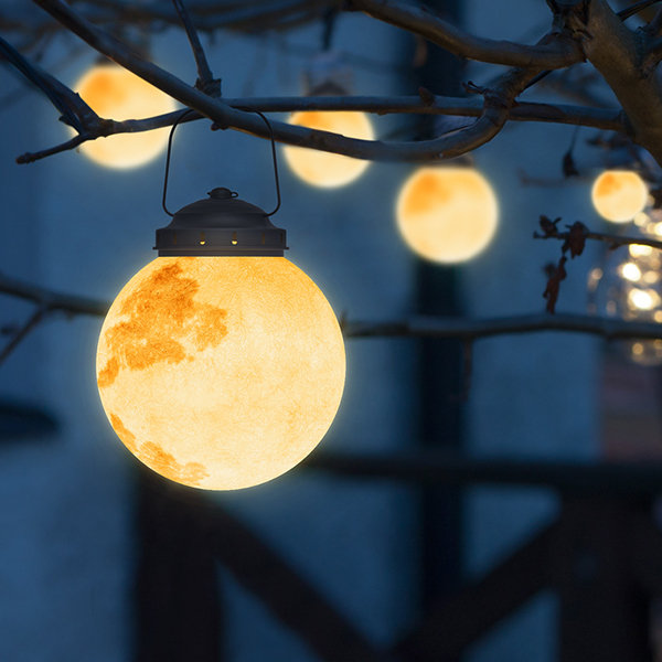 Vom Mond Inspirierte Solar-LED-Gartenlampe