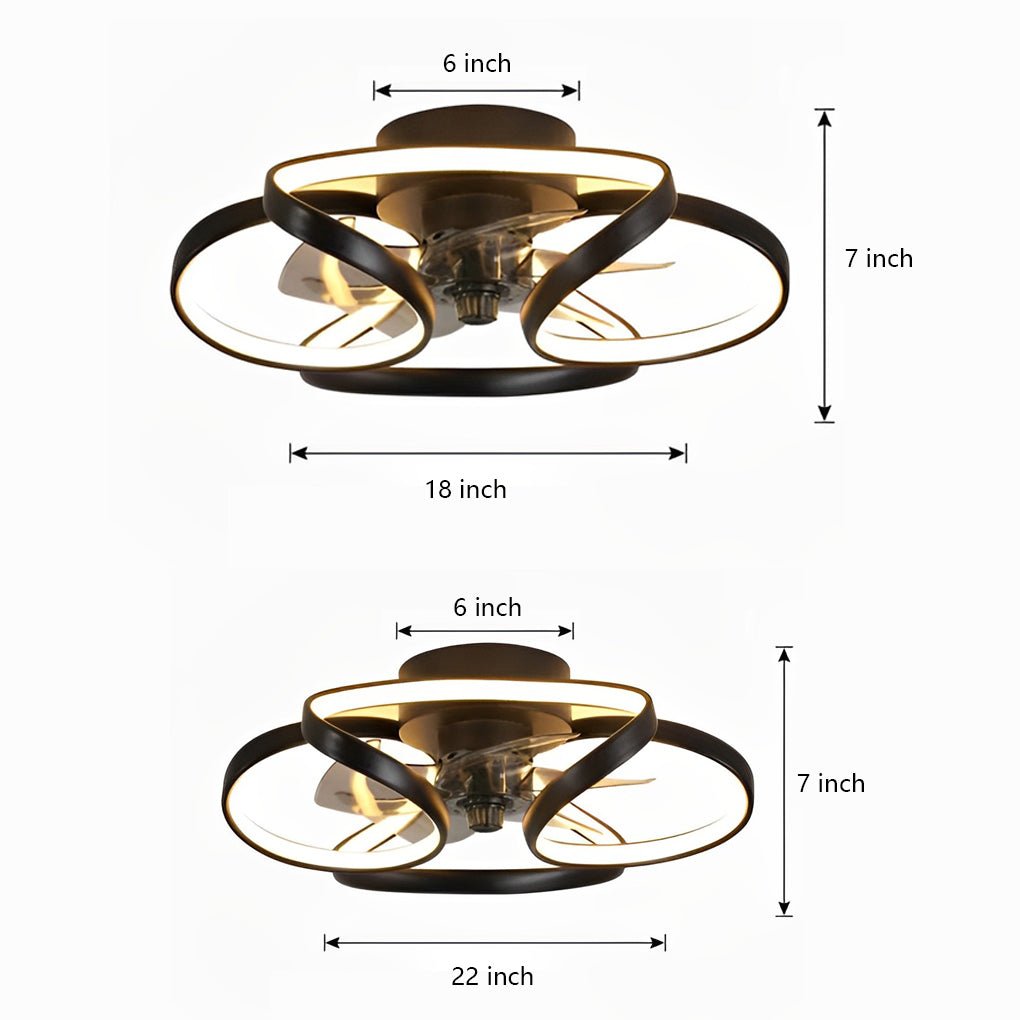 LED-Deckenventilatorleuchte Blossom