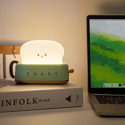 ToastLeuchten: Verspielte Tischlampe im Toaster-Entwurf mit integriertem Akku