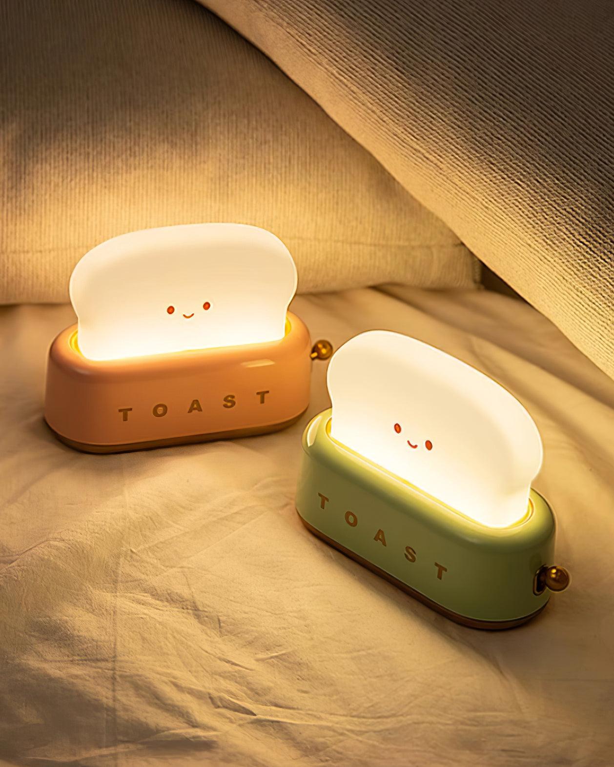 ToastLeuchten: Verspielte Tischlampe im Toaster-Entwurf mit integriertem Akku