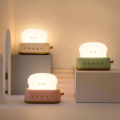 ToastLeuchten: Verspielte Tischlampe im Toaster-Entwurf mit integriertem Akku