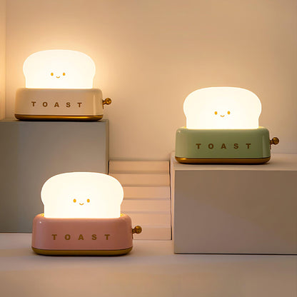 ToastLeuchten: Verspielte Tischlampe im Toaster-Entwurf mit integriertem Akku