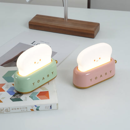 ToastLeuchten: Verspielte Tischlampe im Toaster-Entwurf mit integriertem Akku