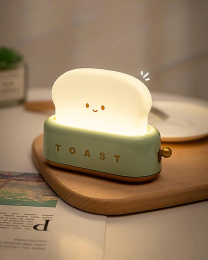 ToastLeuchten: Verspielte Tischlampe im Toaster-Entwurf mit integriertem Akku