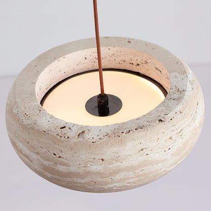 Skulpturale LED Pendelleuchte Im Ringdesign