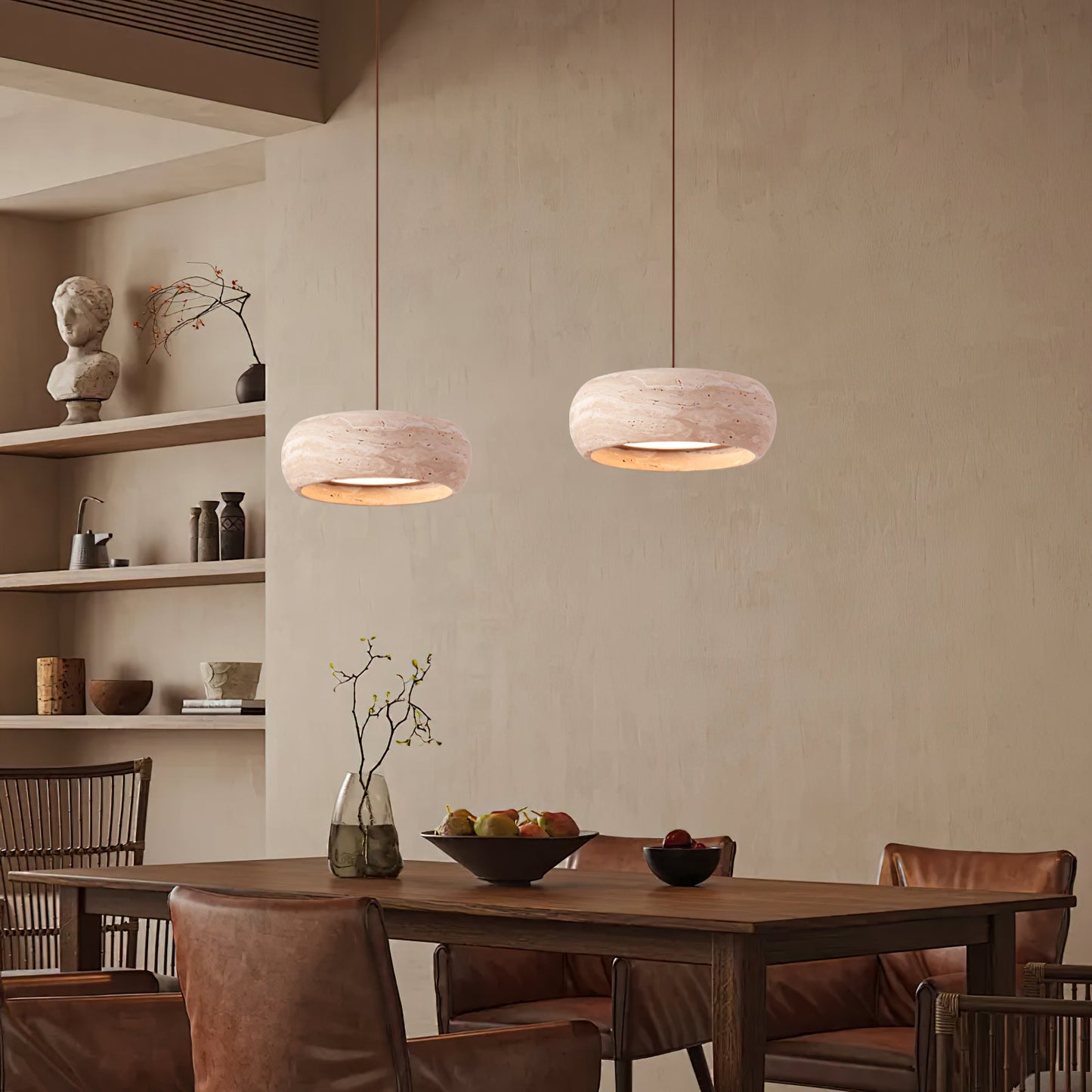 Skulpturale LED Pendelleuchte Im Ringdesign