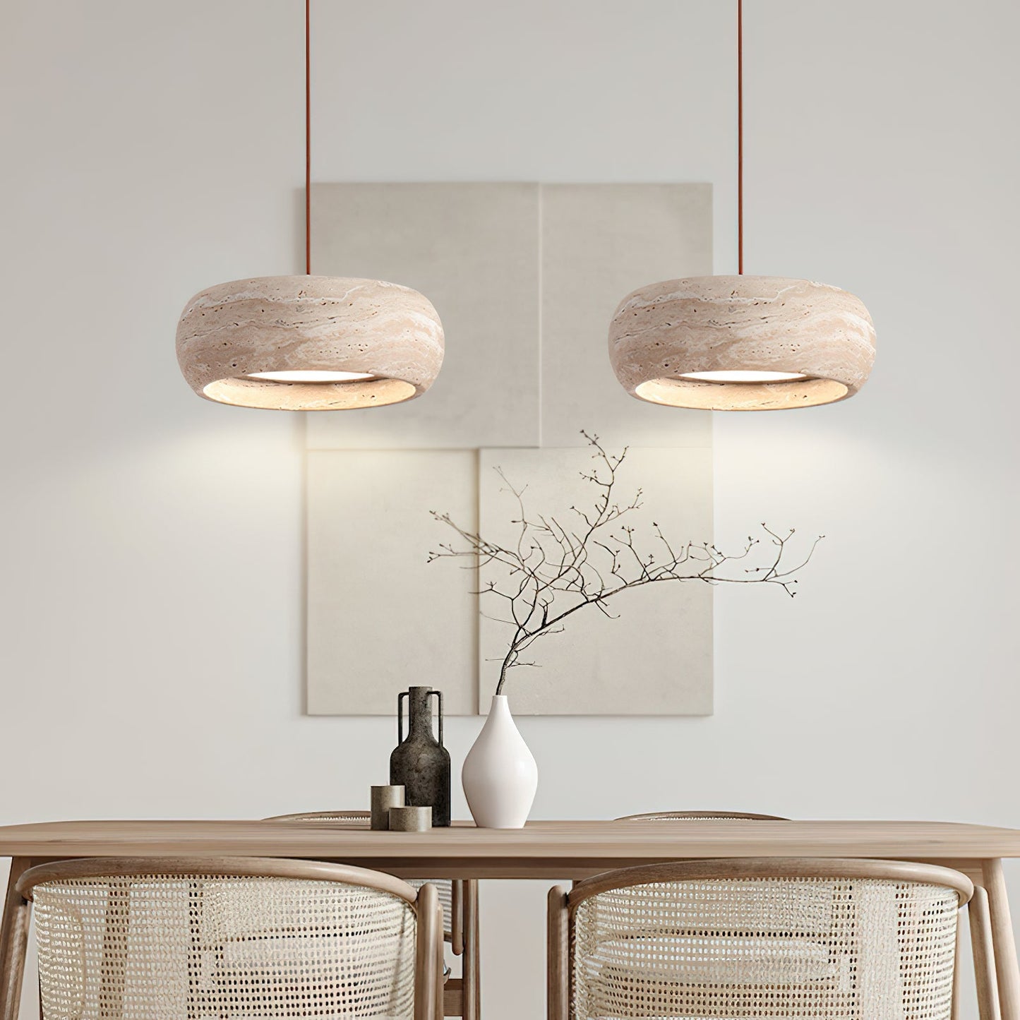 Skulpturale LED Pendelleuchte Im Ringdesign